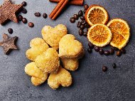 Рецепта Картофени безглутенови курабийки (сладки) с портокал и канела